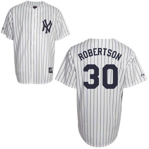 David Robertson #30 Youth Baseball Jersey-New York Yankees Authentic Home White MLB Jersey - Click Image to Close